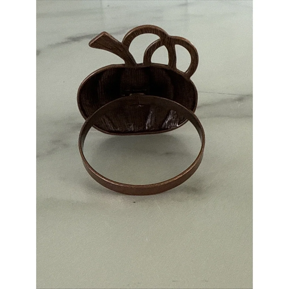 Halloween Pumpkin Thanksgiving Napkin Rings Metal Pumpkin Ring Holders Lot of 10